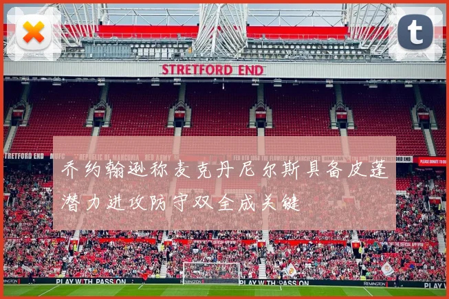乔约翰逊称麦克丹尼尔斯具备皮蓬潜力进攻防守双全成关键